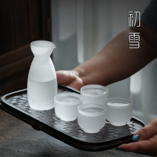 清酒壶套装 日式 白酒分酒器小酒杯一口杯玻璃酒具轻奢杯子家用