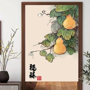 门帘办公室隔断帘家用免打孔布艺半帘厨房卧室厕所遮挡帘定制 中式