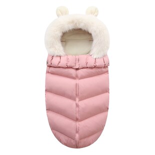 加绒加厚婴幼儿睡袋通用款婴儿外出服2024冬季新款童装宝宝抱被