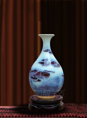 仿古钧瓷葫芦瓶景德镇陶瓷花瓶窑变小花瓶陶瓷工艺品摆件