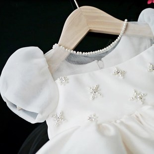 周岁礼服女宝宝抓周高级花童婚礼小女孩钢琴演奏主持人女童公主裙