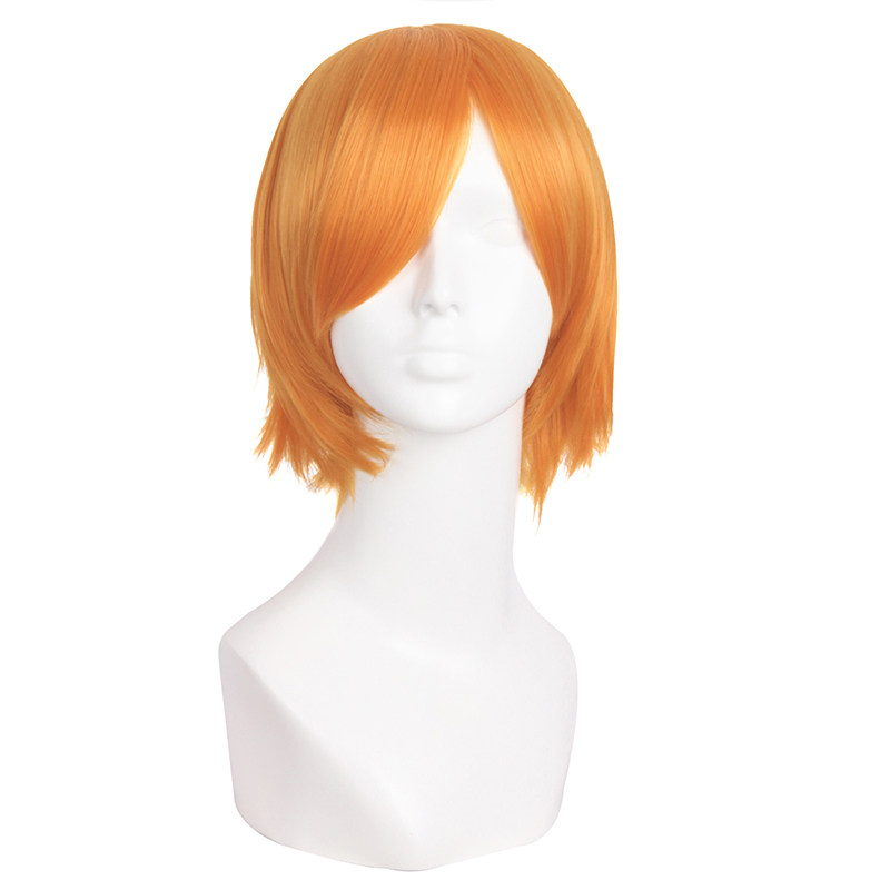 潼漫cos假发男女短发30CM万用反翘短发桔橙色动漫假毛直发全头套,美发护发/假发,演出假发,淘宝优惠券,粉丝福利购,淘宝优惠卷