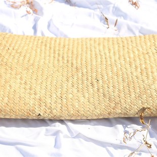 半老纯手工天然蒲草编枕套 儿童枕头套40x60U型乳胶枕片枕席定做