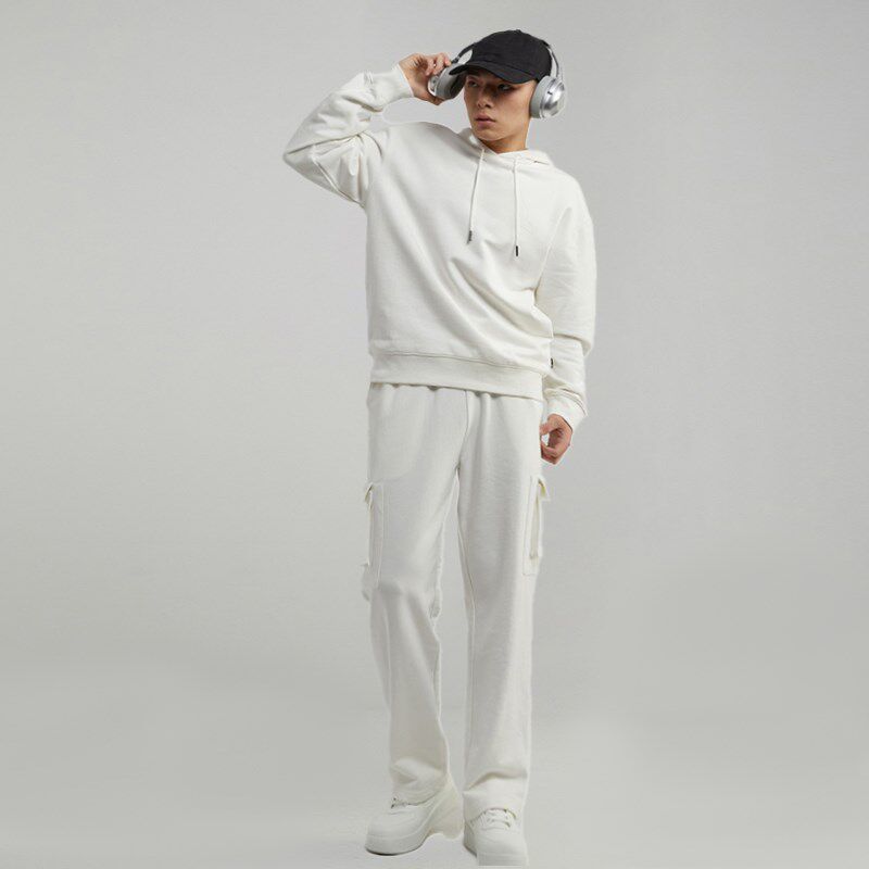 NNID立体袋直筒卫裤男25年春秋季新款宽松垂坠感简约抽绳休闲裤