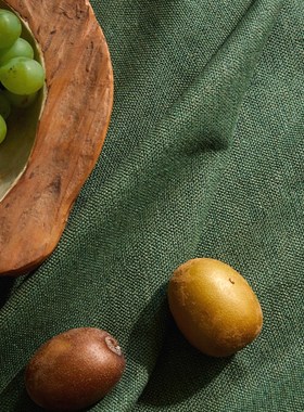 偏爱集覆古高级感绿色美式英伦中古流苏餐桌玄关电视柜新中式桌旗