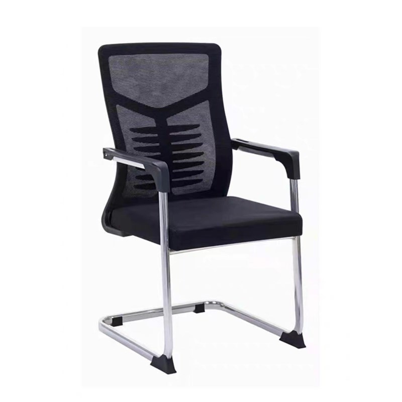 经济弓形家用电脑椅老板会客会议网布办公靠背舒适久坐职员座椅子