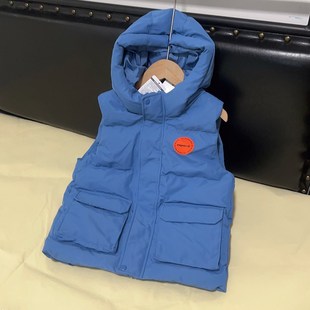 童年不同样童装羽绒服外套4-16岁加厚背心马甲中大童连帽上衣男女