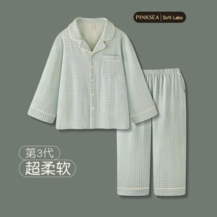 情侣睡衣女春秋可爱纯棉磨毛长袖长袖家居服新款企鹅大码男士套装