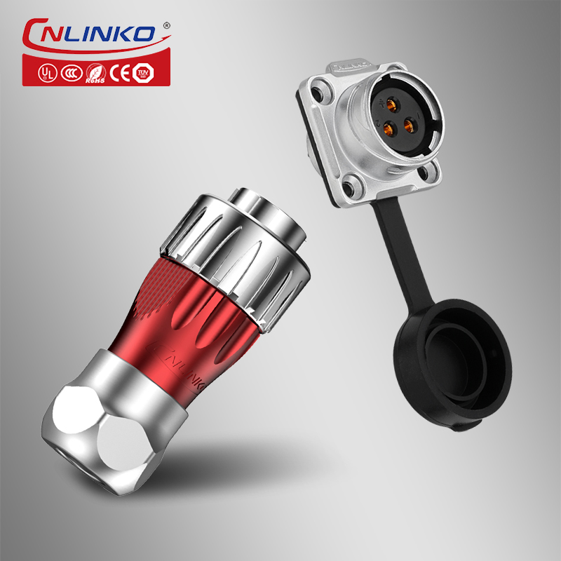 凌科电气DH20全金属2-12芯卡扣式工业圆形防水航空插头连接器