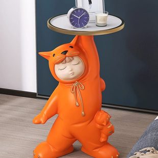 饰乔迁新居礼品 创意客厅大型落地摆件托盘迎宾电视柜沙发旁家居装