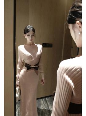 已到货   春日部心动情书纯欲修身收腰包臀连衣裙01201