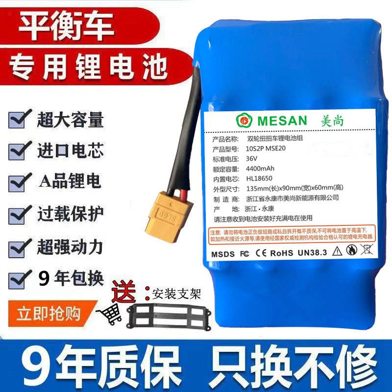 电动平衡车电池36v42v电瓶通用阿尔郎平行双轮扭扭车大容量锂电池