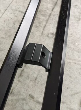 无指纹有框玻璃门拉手实心斜脚对穿安装精致拉丝时尚简约大门把手