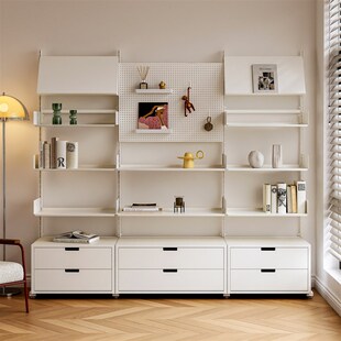 书格有物落地书架置物架客厅卧室隔断多层收纳架免打孔挂衣杂志架