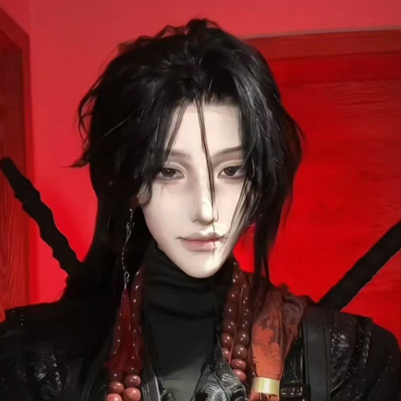 三更天cos假发男古风长直发燕云十六声同款汉服拍照道具蓬松头套