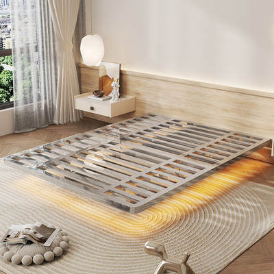 闽劲悬浮床无床头不锈钢床双人床