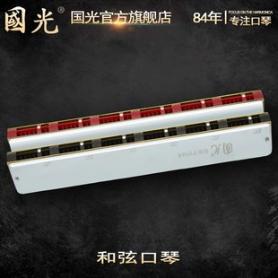 国光中音笛声高音口琴24孔双联和弦合奏48组双排25孔低音贝斯乐队