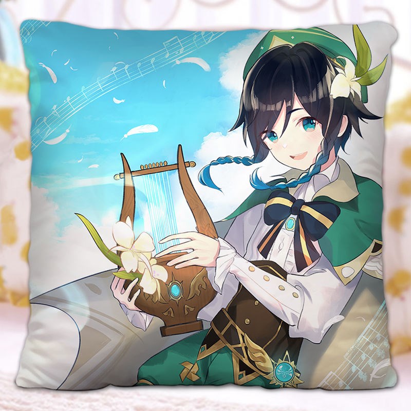原神高天的歌者温迪周边方抱枕双面支持定制午休沙发靠垫枕头含芯
