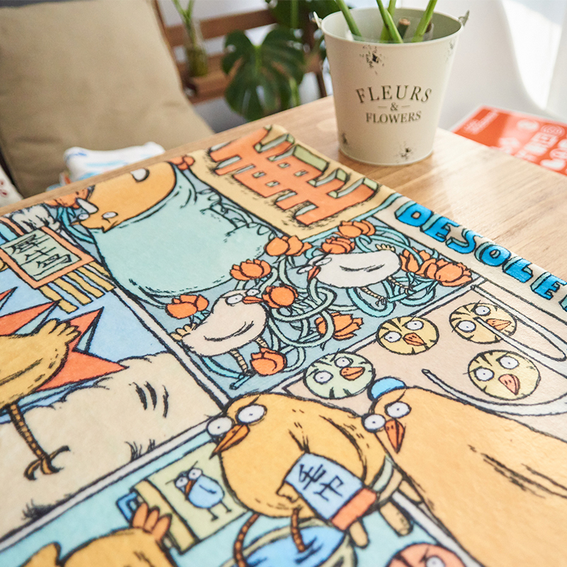 logo批量来图定制毛毯 图案照片DIY应援连帽子超薄空调毯披肩带扣