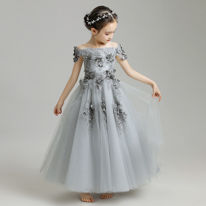 女童婚纱公主裙儿童晚礼服蓬蓬纱裙一字肩长版模特走秀钢琴演出服,童装/婴儿装/亲子装,儿童礼服,淘宝优惠券,粉丝福利购,淘宝优惠卷