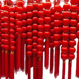 饰挂件新居乔迁用品 中国节日中秋国庆节大红丝线灯笼串婚庆喜庆装
