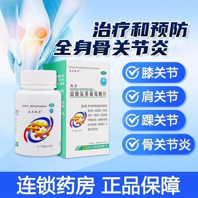 正大九力 九力 盐酸氨基葡萄糖片 0.75g*30片/盒 正品 关节疼痛