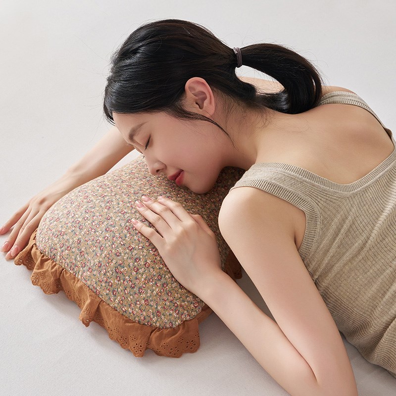 如奕全棉荞麦壳枕头可调高度枕芯护颈椎助睡眠家用单人女士侧睡枕