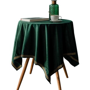 简约餐桌布纯色金丝绒布灰色茶几布台布 长方形桌布家用美式