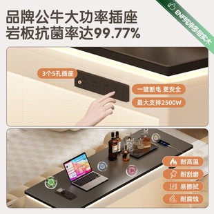 轻奢高级感沙发后吧台桌长条桌家用客厅岩板隔断小户型岛台靠背柜