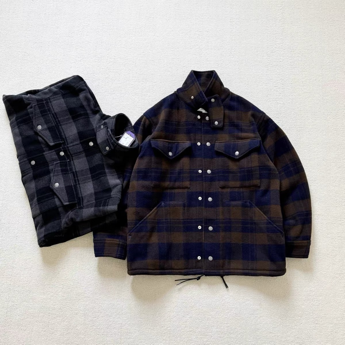 日系紫标Wool Field CPO Jacket 复古羊毛呢厚款宽松夹克 