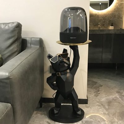 法斗落地大型摆件客厅轻奢高档网红置物托盘装饰乔迁礼物新居礼品