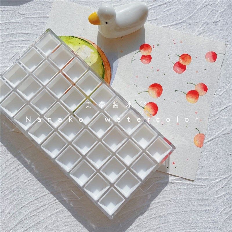 水彩颜料湿分格色保湿盒防漏蜂鸟歌文梵分