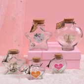 创意五角星星瓶软木塞许愿瓶幸运折纸星星礼品漂流瓶空瓶