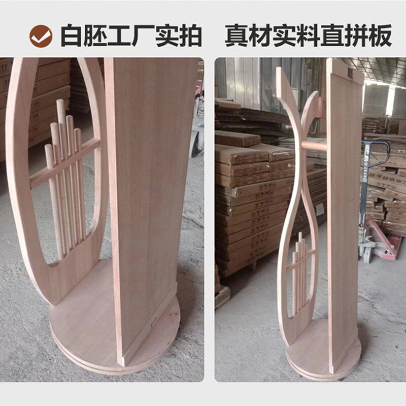 新胡桃木穿衣镜衣帽架一体卧室全身镜落地置物挂衣架