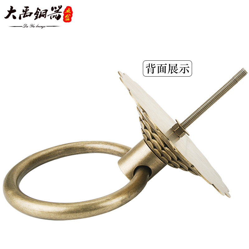 门环拉手铜门环大门拉手仿古老式木门装饰复古古铜拉环门把手