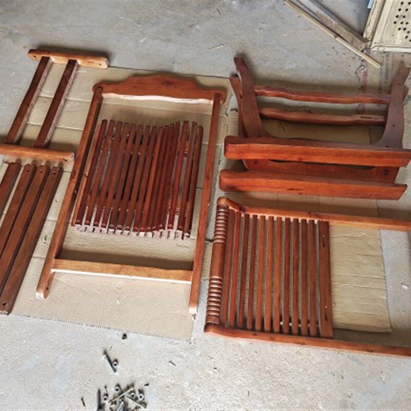 南方白黎木逍遥椅客厅午睡躺椅实木摇摇椅阳台乘凉摇椅