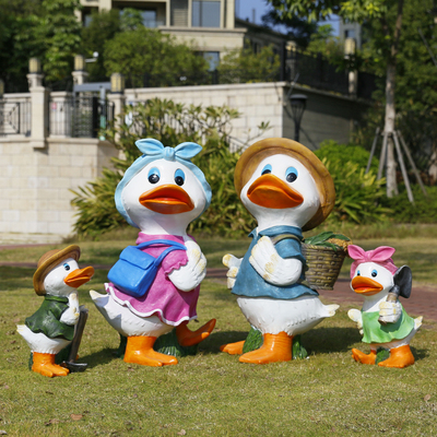 园树脂别墅鸭子盆缸雕塑室外庭院幼儿园动物饰品