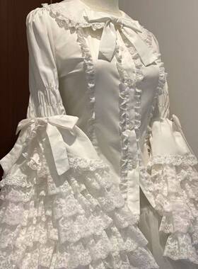 【现货】蕾丝doll感lolita姬袖衬衫长袖内搭可爱百搭Lolita内搭