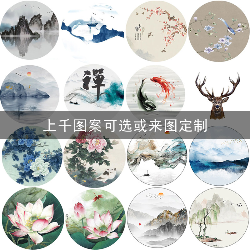 纱画丝绸丝绢画乔其纱实木格屏风背景 面半