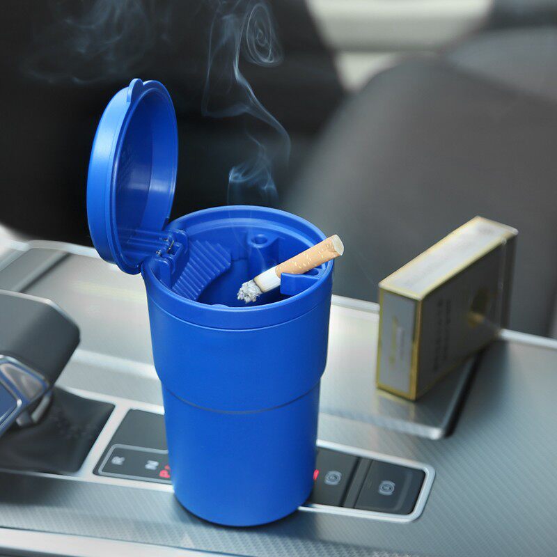 车载烟灰缸汽车用通用车内烟缸带盖车载烟灰盒畑灰缸