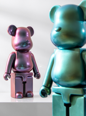 zn 变色龙荧光色暴力熊公仔现代儿童房间家居软装饰品