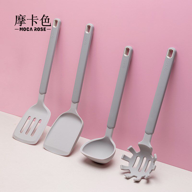 摩卡色硅胶铲锅铲粘锅炒菜铲子汤勺漏铲食品级厨具