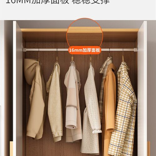 小卧室现代小户型出租房木质柜子两门衣橱
