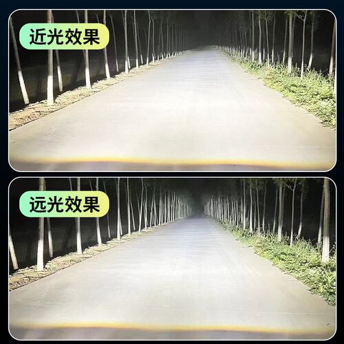 光透镜激光大灯带光汽货摩远近体灯泡聚光改