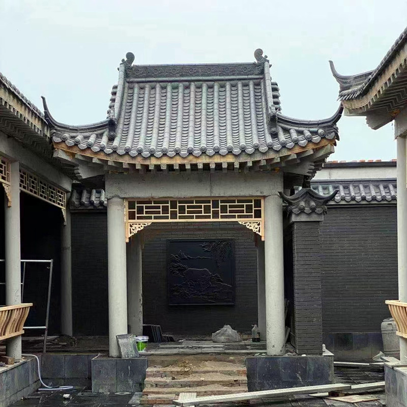徽派仿古小青瓦瓦片屋顶瓦片围墙青瓦仿古青瓦古建青瓦蝴蝶瓦