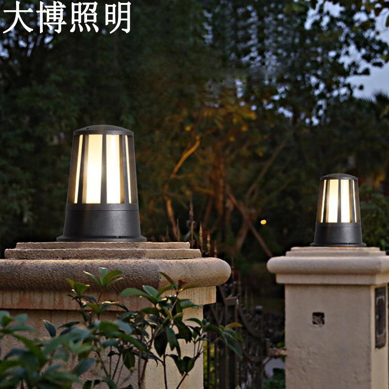 led柱头灯围栏灯压铸铝简约矮款特色草坪灯花园庭院小区厂家