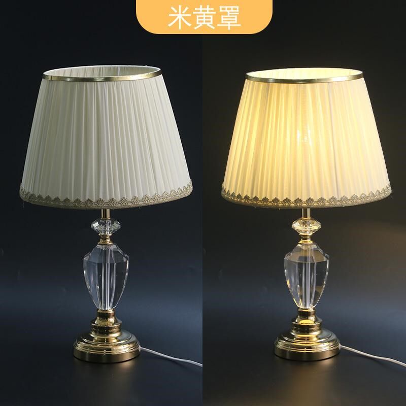现代台灯水晶台灯卧室床柜台灯创意温馨浪漫结婚房饰灯具