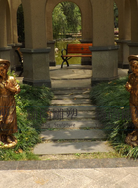 乡村男地中海田园欧式物雕塑工艺品摆饰风景区景点布置摆设