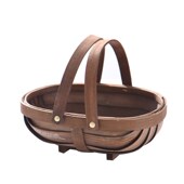 复古做旧船形木片篮风乡村风格 美食水果摄影道具朵拉