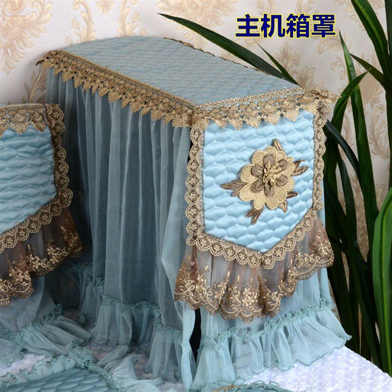 博文布艺欧式台式液晶电脑罩防尘盖巾电脑显示器蕾丝倾城之恋